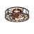 Caged Ceiling Fan with Lights Remote Control, Low Profile Flush Mount Farmhouse Modern Ceiling fans, 6 Speeds Reversible Blades, 5 LED Bulbs Include-1499148360