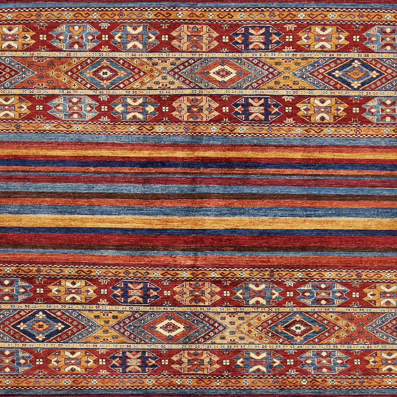 Abstract Indoor Rug, Square 5'