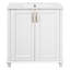 Meuble-lavabo de 30 pouces avec lavabo en céramique, tiroir autoportant et armoire de rangement, solution polyvalente, tableau de haute qualité, charnières réglables à fermeture douce, pieds romains, style pastoral