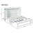 Grey Queen Murphy Cabinet Bed with USB Ports and Shelves, Space-Saving Wood Wall Bed for Guest Room-2137416288-2137416301