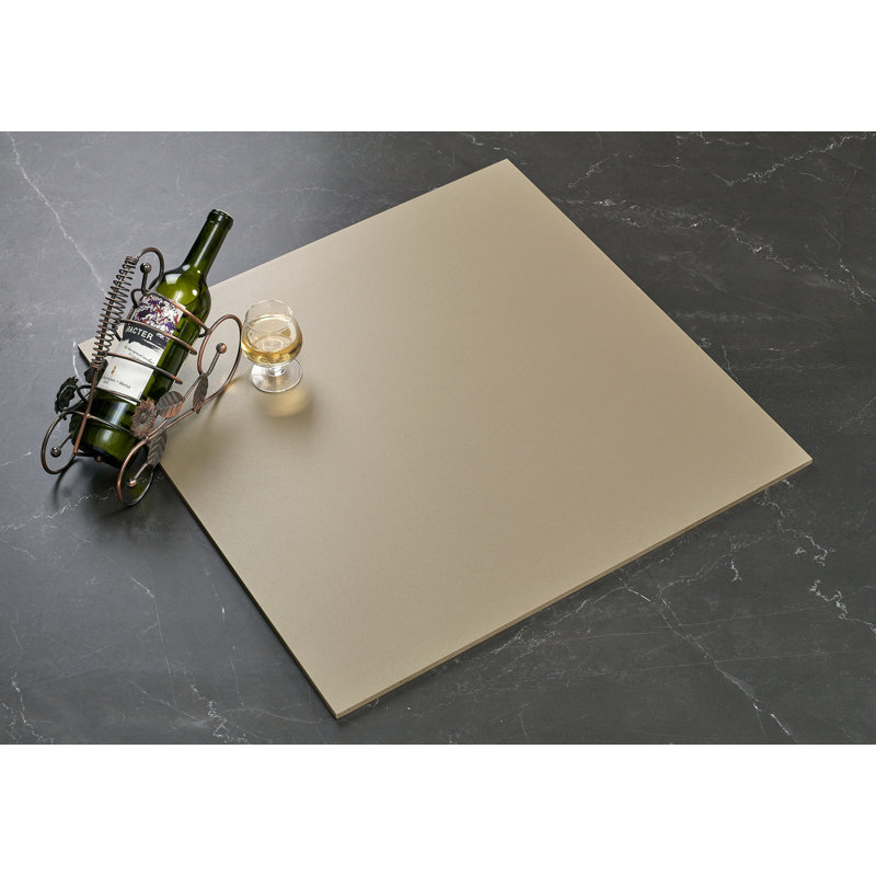 Element 24" x 24" Porcelain Concrete Look Wall & Floor Tile, Latte Matte