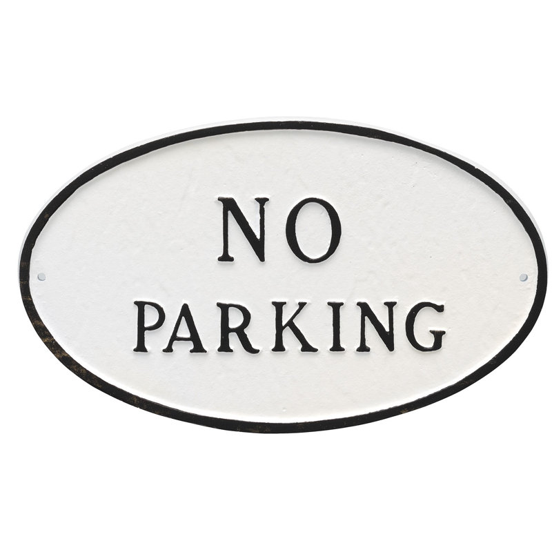 Plaque de jardin pour le jardin no, Blanc / Noir, H 8,5 po x l 13 po x P 0,25 po
