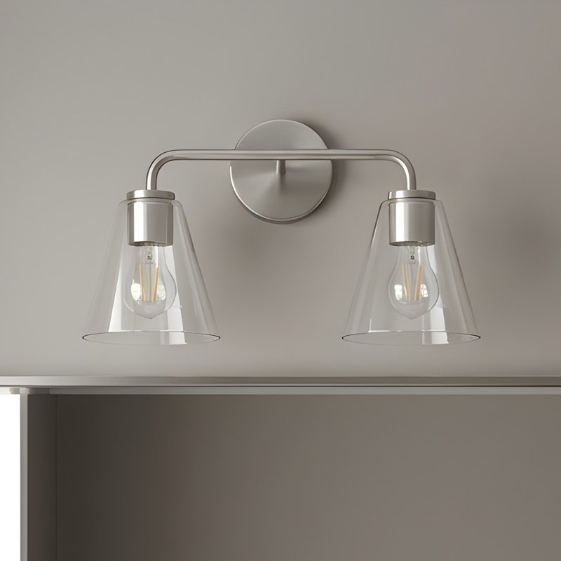 Ensemble de meuble-lavabo à une lumière Envoyer, 2, Clair, Nickel brossé