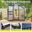 Outdoor Greenhouse 6x8 FT, Polycarbonate Walk-in Garden House with Vented Roof, Heavy-Duty Aluminum Frame for Patio, Backyard Gardening & Plant Protection from Wind