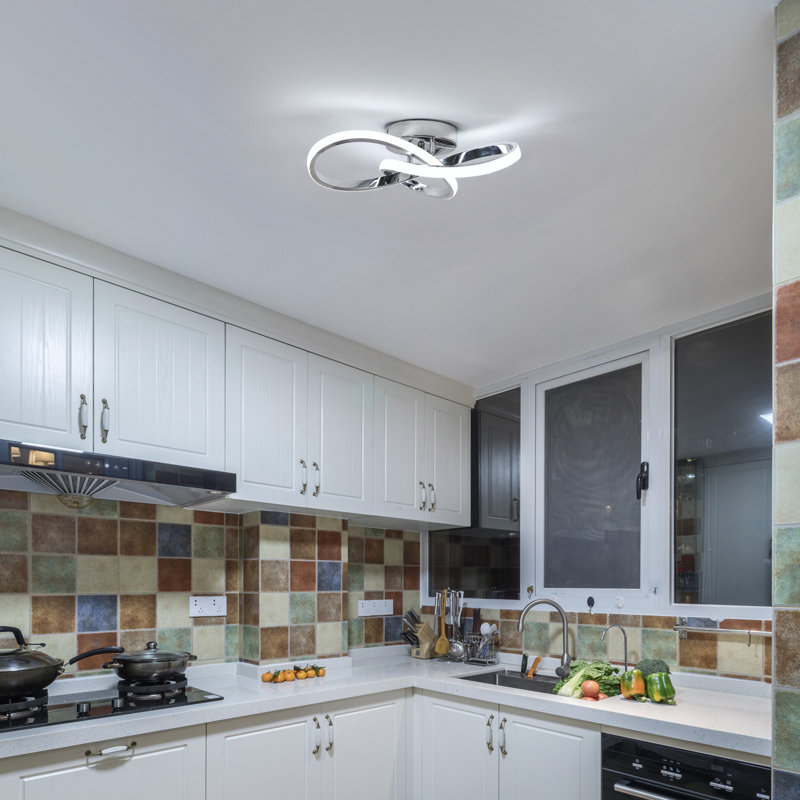 Aynslee 3-Light LED Semi Flush Mount, 6000K