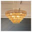 Lustre 24 pouces Boho, luminaire suspendu en corde de chanvre tissé avec cadre en fer à 5 couches, luminaire suspendu moderne réglable pour le salon, la salle à manger et la chambre à coucher (sans ampoules)
