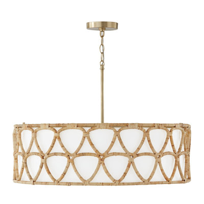 4 - Light Brass Drum Pendant