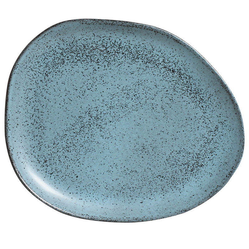 Oval Dinner Plate Stoneware 12.2" Night Sky