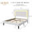  Modern Upholstered Platform Bed with Adjustable Headboard,Velvet Finish,Wide LED Lighted Headboard,No Box Spring Needed,Queen Size-29259295-29259264
