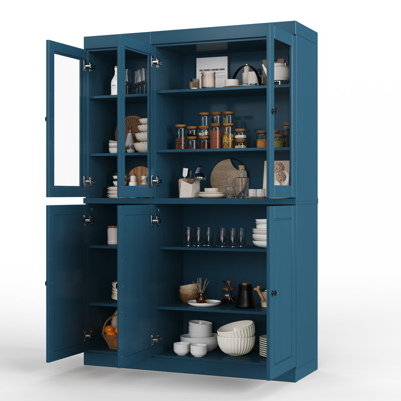 Armoire de rangement 100% bois massif Janfried Palace Imports, Bleu sarcelle