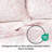 Sleep Zone King Size Cotton Jacquard Quilt Set 3 Pieces for All Season 106 x 96 Pink Floral-116564149-116564158