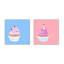 Birthday Cupcakes. Set Of 2 Print by Katy Montica-1145164405-1145164411