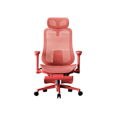 Fauteuil de jeu rouge ergonomique, réglable en hauteur et pivotant