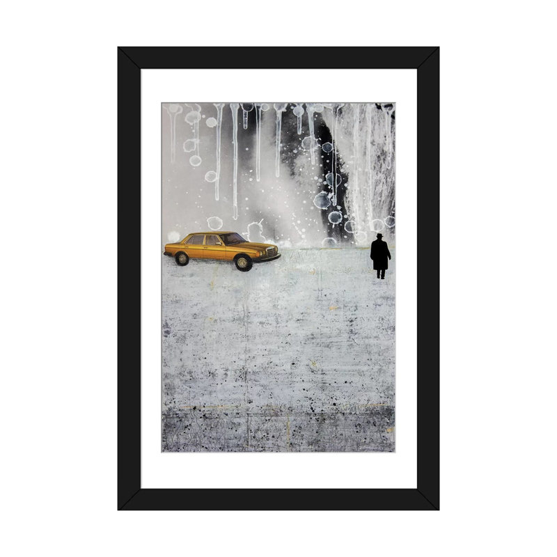 « tentation », reproduction d’impression sur toile, H 32 po x l 24 po x P 1 po, Papier d'art encadré noir, Blanc