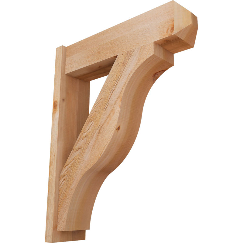 Persienne en bois rustique Funston Craftsman, P 30 po x H 38 po, Cèdre rouge de l'Ouest de 8 po (sciage brut)