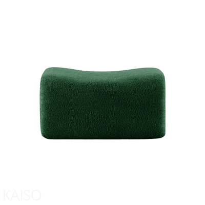 Repose-pieds en tissu Teddy - vert