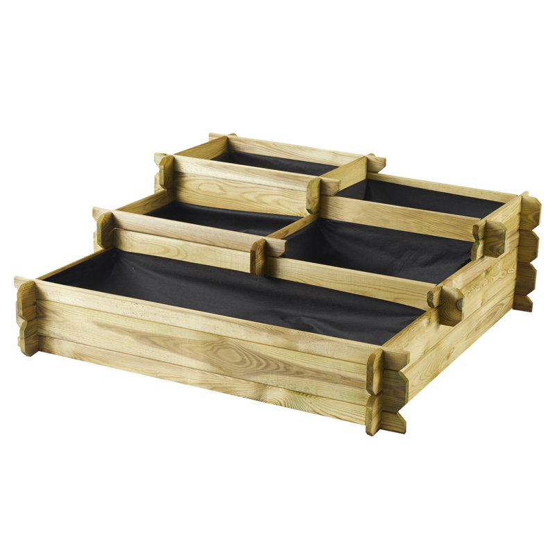 Brenita Wood Raised Garden Bed, 36cm H x 100cm W x 100cm D