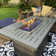 44" Propane Gas Fire Pit Table, 55000 Btu Rectangular Fire Pit With Glass Wind Guard For Outside Patio Deck Garden Backyard