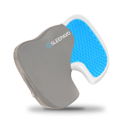 Gray Memory Foam Seat Cushion for Office Car Cooling Gel Chair