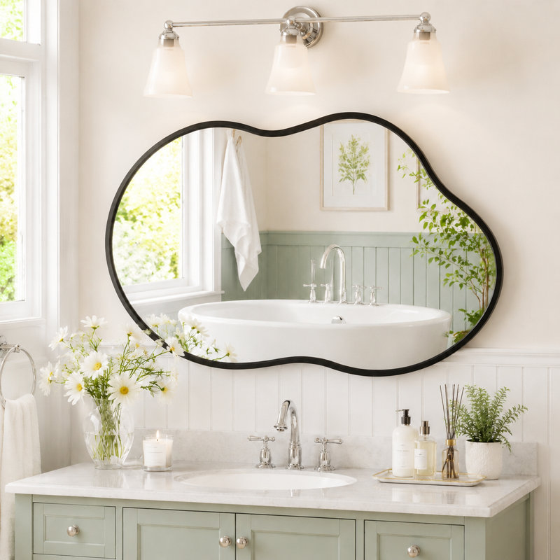 Miroir de salle de bain asymétrique, 36" H x 24" W