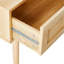 Console en rotin avec 2 tiroirs de rangement, table d'entrée en rotin avec porte coulissante en rotin naturel, table console pour salon, bureau, entrée ou mur de télévision, naturel