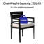 4 chaises d'extérieur en aluminium - avec coussins, couleur ergonomique de patio noir Ember
