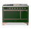Cuisinière à double combustible de 48 pouces avec 5 brûleurs scellés de la série Majestic III de la série Emerald Green (gaz naturel, garniture en cuivre)