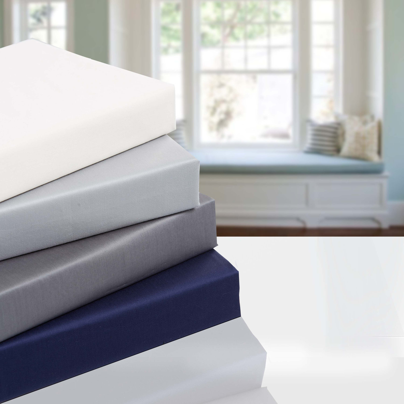 Adelaja 100% Organic Cotton Cool & Crisp Percale Weave Sheet Set, Twin, Pale Pink