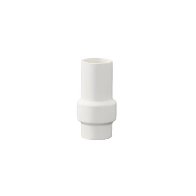 Ceramic Round Pipe Vase Matte Finish White