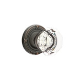 Privacy Old Town Clear Knob with Ribbon & Reed Rose