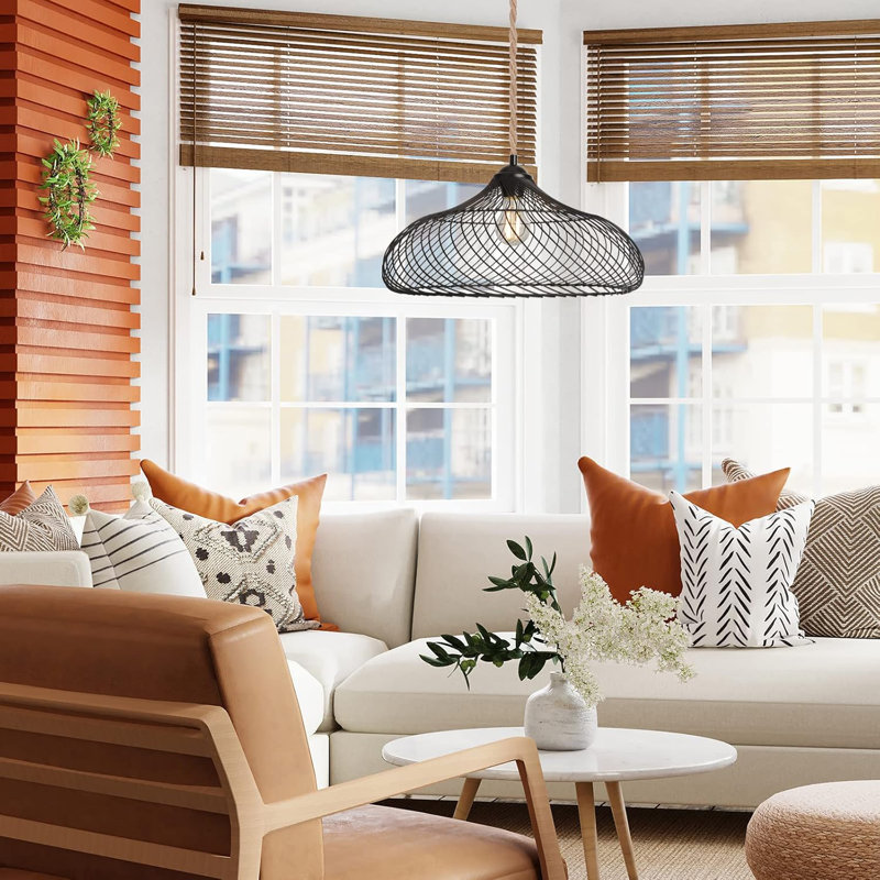 1 - Light Matte Black Chandelier Pendant
