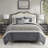 Amelia Grey Textured Jacquard Stripe 5-Piece King/Cal King Comforter Set-1538379392