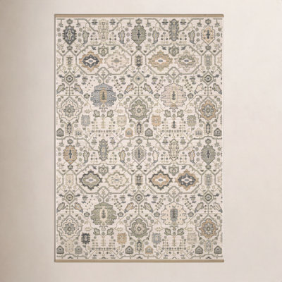Abena Ivory Gold Oriental Wool Rug