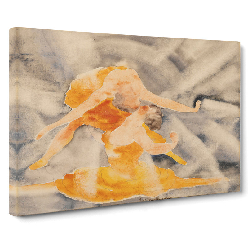 Two Female Acrobats by Charles Demuth - Wrapped Canvas Painting, 35cm H x 50cm W x 3cm D