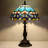 Tiffany Table Lamp Stained Glass Lamp 12X12X19 Inch Antique Reading Light (Blue Jewelry Baroque)