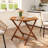 2PCS 35.5'' Solid Wood Patio Dining Table w/1.97'' Umbrella Hole Slatted Tabletop