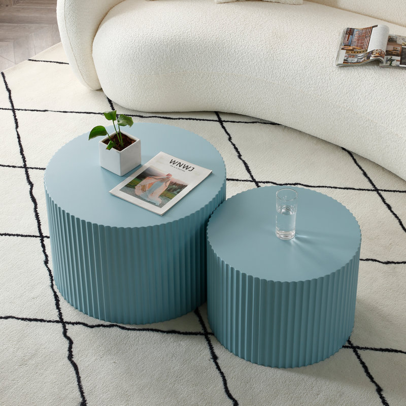 Nesting Coffee Table Set, Blue