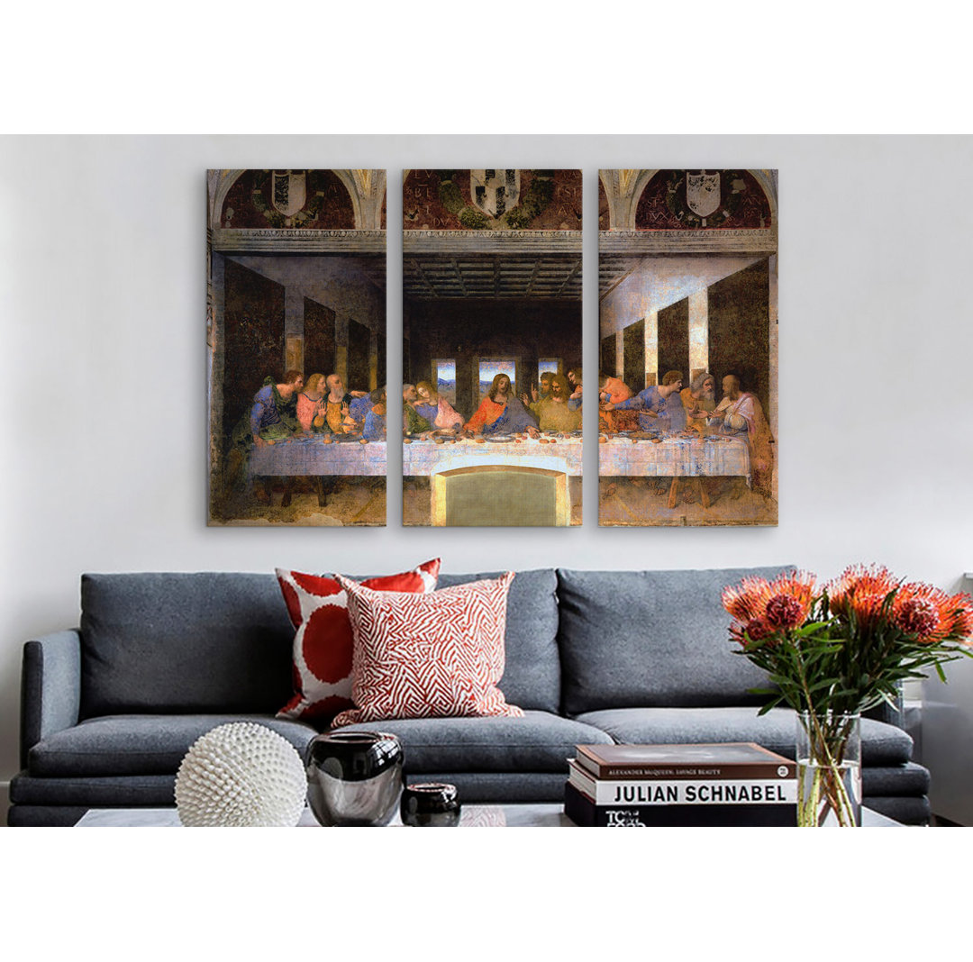 " The Last Supper " by Leonardo Da Vinci 3 - Pieces Vault W Artwork 
