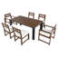 Ensemble 7 pièces de table et chaises de patio avec trou pour parasol, 2 fauteuils et 4 chaises d'appoint-1443253017