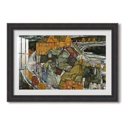 Crescent of Homes II (Island Town), 1915 - Egon Schiele - Toile encadrée sur mesure