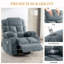 Fauteuil inclinable massant et pivotant avec chauffage lombaire et port de charge USB-131655153