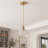 1-Copper round dimmable clear glass pendant light