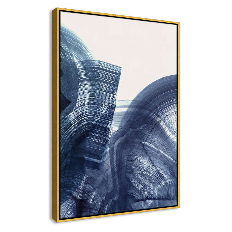 Indigo Crescendo II, impression par , H 37,5 po x l 25,5 po, Flotteur doré