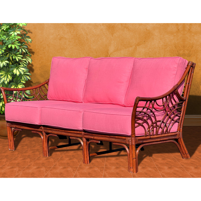 Rainey Upholstered 79'' Sofa, Rave Watermelon, Brown