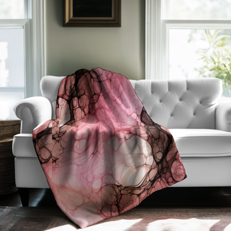 Couverture en verre rose 1 pièce Premium, Grand lit