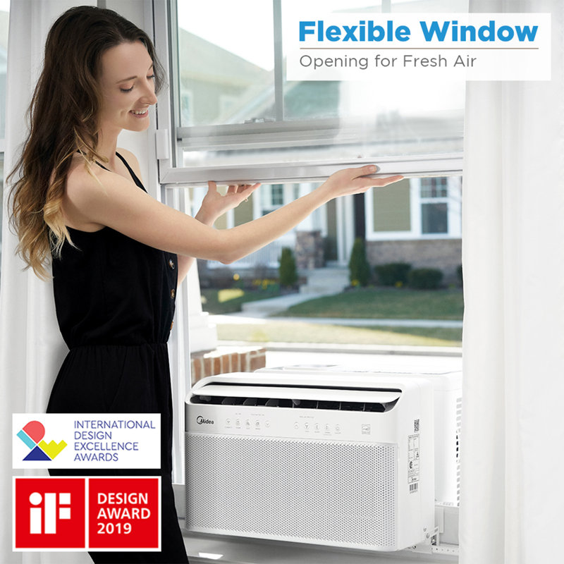 White U-Shaped Inverter Window Air Conditioner with Smart Control