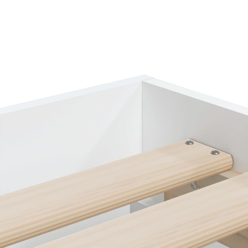 Nikash Bed, Small Single ( 75 x 190 cm), White