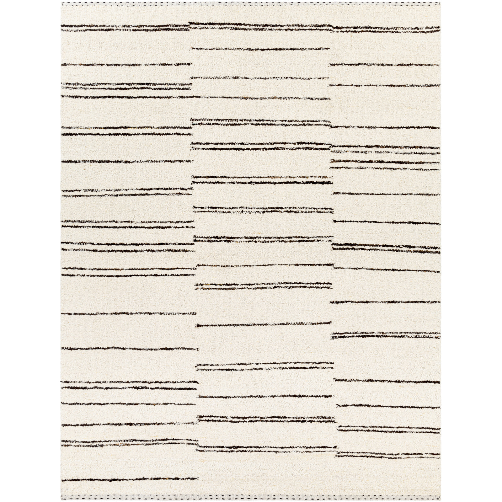 Alexuss Hand-Woven Striped Rug, Rectangle 10' x 14'