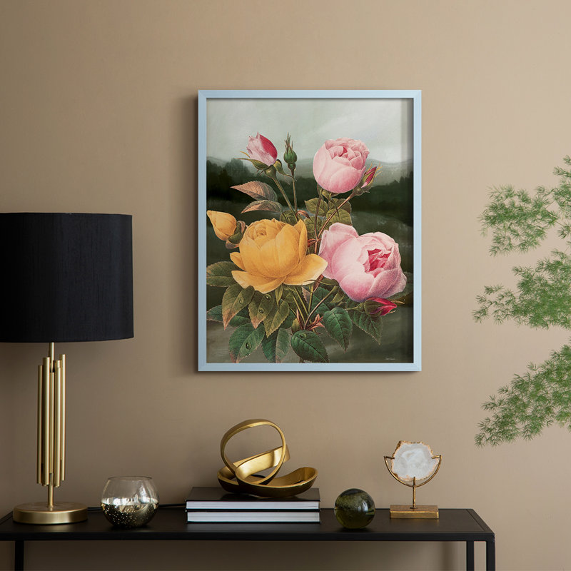 «Botanical Landscape II», reproduction encadrée - bois massif, Bleu, H 30 po x l 24 po