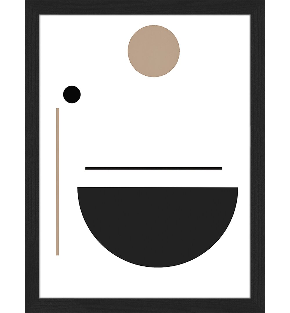 Gerahmtes Poster Abstract Minimalism von Niky Zafarani